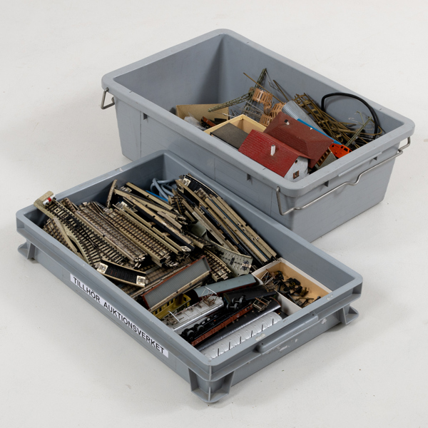 MÄRKLIN, lok, vagnar och delar till tågbana, 1900-talets mitt