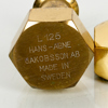 HANS-AGNE JAKOBSSON, 1 par minitayrljusstakar, mässing, L125, 1900-talets mitt