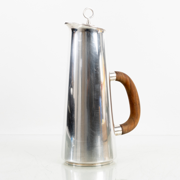GUSTAF JANSON, kaffekanna, sterlingsilver, CG Hallberg, Stockholm 1961, tot vikt ca 460 g 