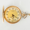 FICKUR, savonett, 14 k guld, J Karlström, Örebro, 1900-talets första hälft, tot vikt exkl kedja ca 73 g