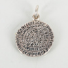 HALSKEDJA SAMT HÄNGE, silver, 1900-talets mitt
