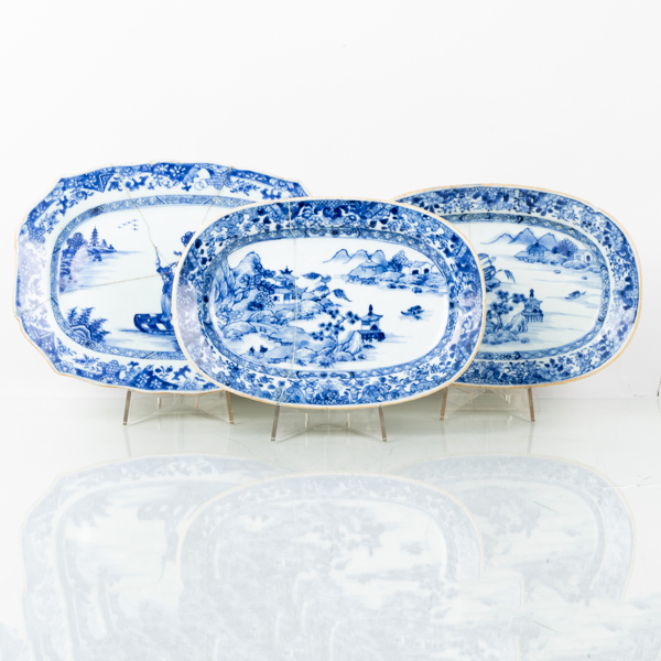 FAT, 3 st, porslin, Kina, Qianlong (1736-1795)