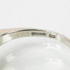 RING, 18k vitguld, med odlad pärla och små diamanter tot 0.03 ct, vikt ca 3,7 g