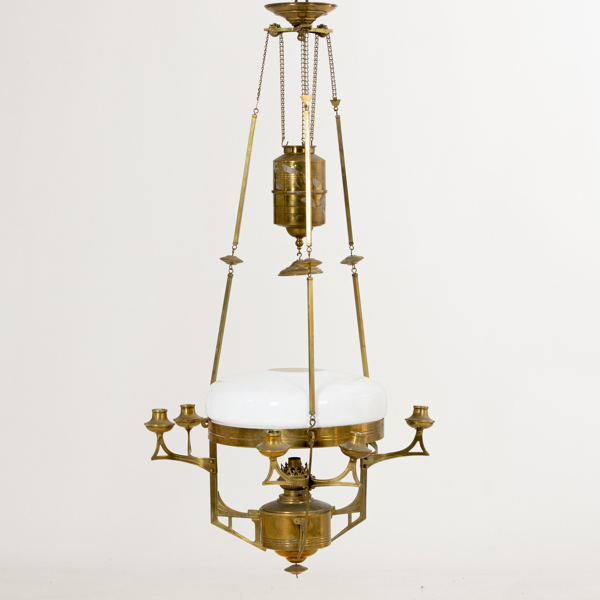 TAKFOTOGENLAMPA, mässing, jugend, 1900-talets början
