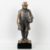 NILS CASTEGREN, skulptur, brons, "Borås-knalle", monogramsignerad