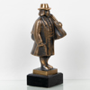 NILS CASTEGREN, skulptur, brons, "Knalle", monogramsignerad