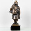 NILS CASTEGREN, skulptur, brons, "Knalle", monogramsignerad