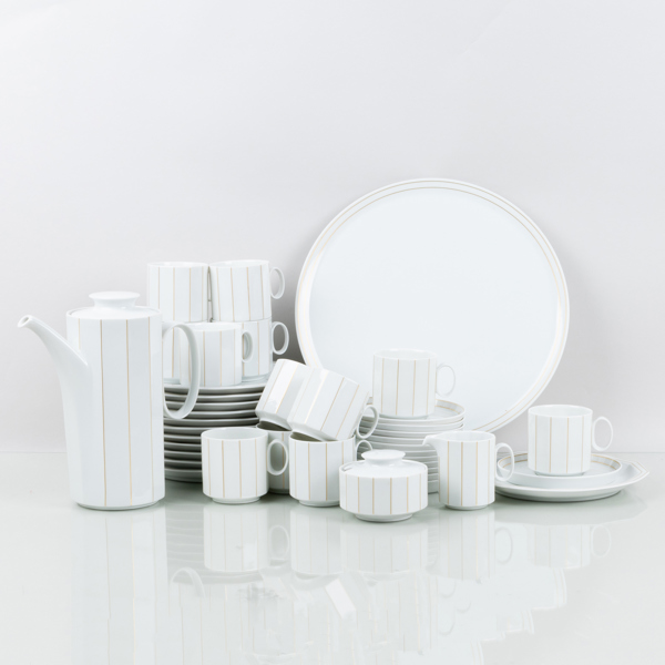 TAPIO WIRKKALA, 28 del kaffeservis, porslin, "Korfu", Rosenthal, Studio Line, 1900-talets andra hälft