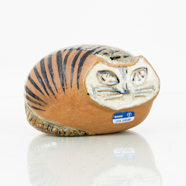 LISA LARSON, figur, stengods, "Katt", Gustavsberg