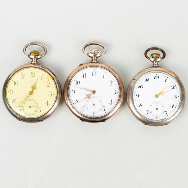 FICKUR, 3 st, silver, 1900-talets första hälft