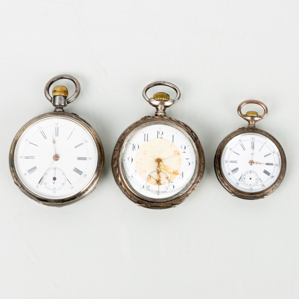 FICKUR, 3 st, silver, 1900-talets första hälft