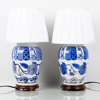 BORDSLAMPOR, 1 par, porslin, orientalisk stil, 2000-tal