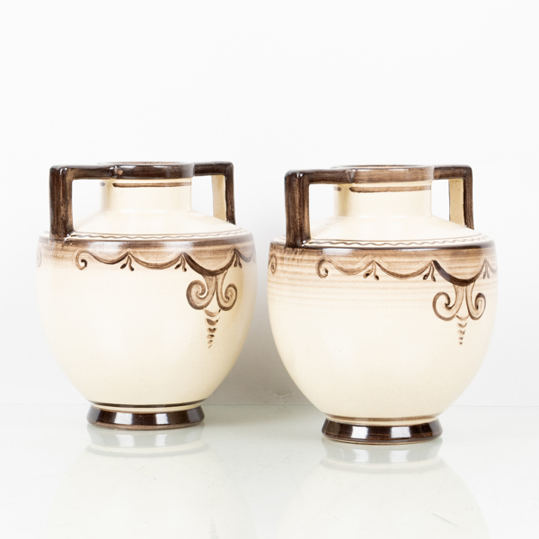 VASER, 1 par, lergods, 1920-/30-tal