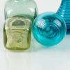 MINIATYRVASER, 5 st, glas, 1800-tal