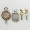 FICKURSNYCKLAR, 4 st, bla silver, 1700/1800-tal
