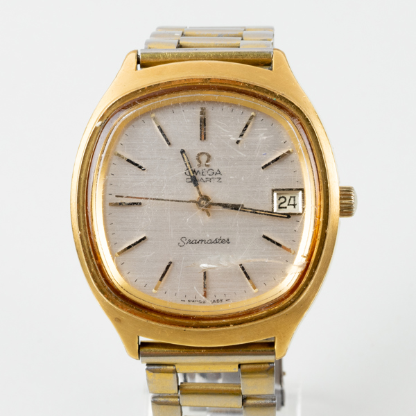 OMEGA, Seamaster, herrarmbandsur, guld på stål, 1900-talets andra hälft
