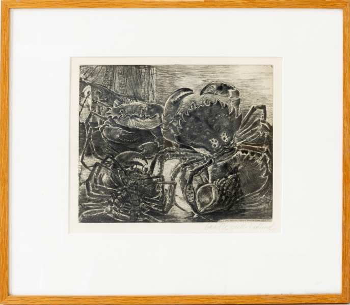 BERTIL BULL HEDLUND (1893-1950), etsning, signerad 