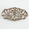 BROSCH OCH 1 PAR ÖRHÄNGEN, silver, med markasiter, 1900-talets första hälft 