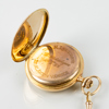 OMEGA, fickur, 14 k guld, 1900-talets första hälft, tot vikt exkl kedja ca 93 g