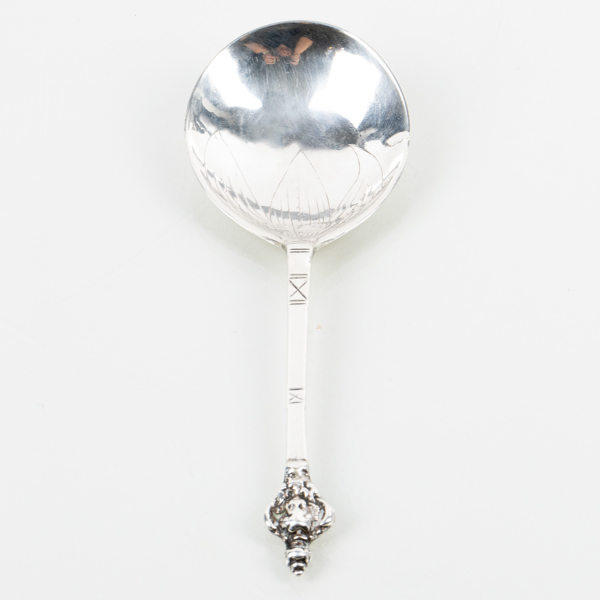 WOLTER SIEWERS (verksam 1693-1722), brännvinssked, silver, Norrköping 1699