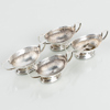 SALTKAR, 4 st, silver, England, 1800-tal