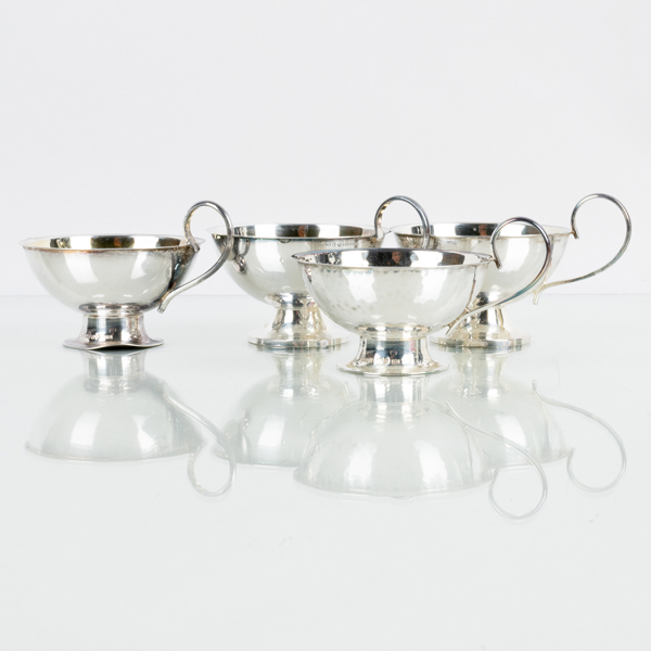 PUNCHMUGGAR, 4 st, silver, GAB, 1976, tot vikt ca