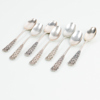 KAFFESKEDAR, 7 st, silver, Th Martinsen, tot vikt ca 75 g
