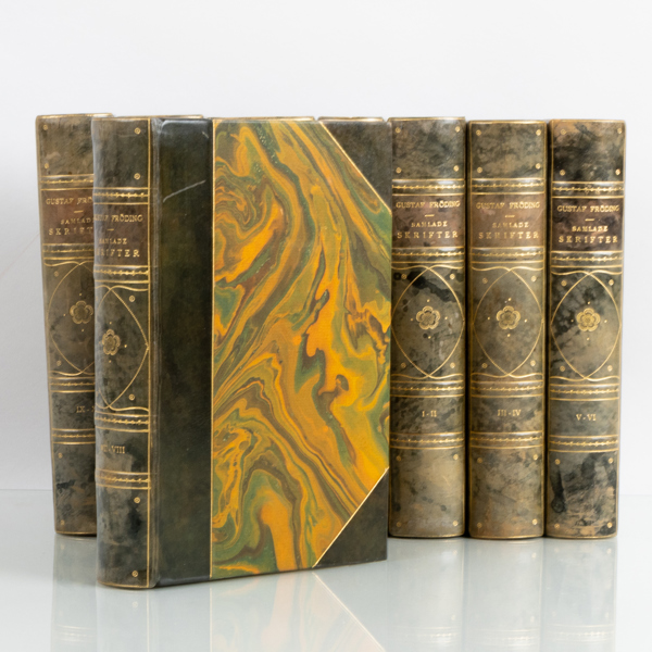 GUSTAF FRÖDING, 8 vol, samlade skrifter, Albert Bonniers boktryckeri, Stockholm, 1922