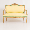 SOFFA OCH STOL, rokokostil, 1800-/1900-tal
