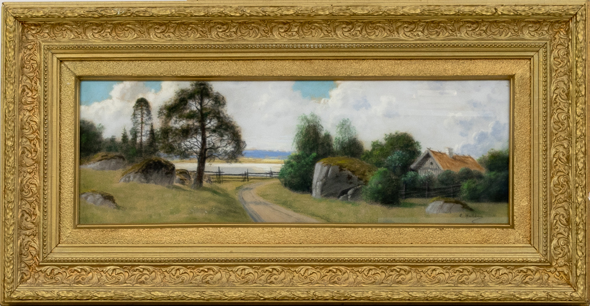 OIDENTIFIERAD KONSTNÄR, pastell, signerad C Halldén