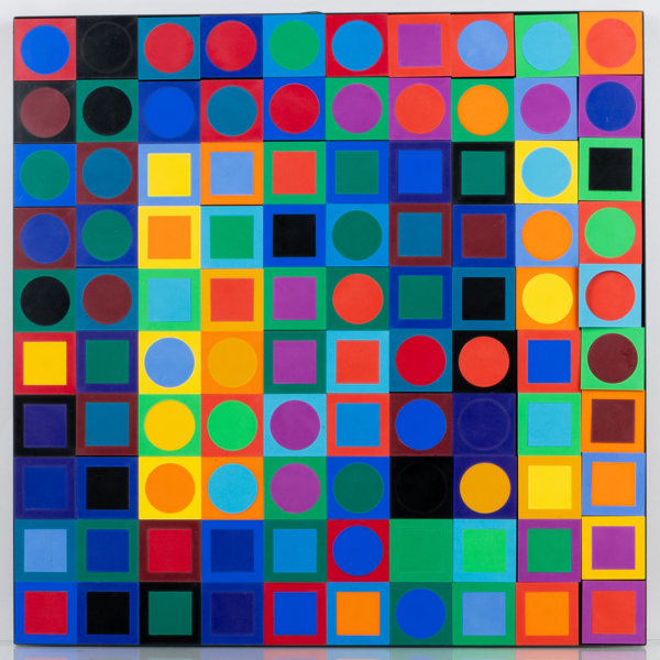 VICTOR VASARELY (Frankrike, 1908–1997), "Planetary Folklore Participations no 1", magnettavla, plast, metall, signerad och numrerad 171