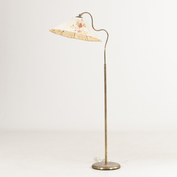 GOLVLAMPA, mässing, swedish modern, 1930-/40-tal