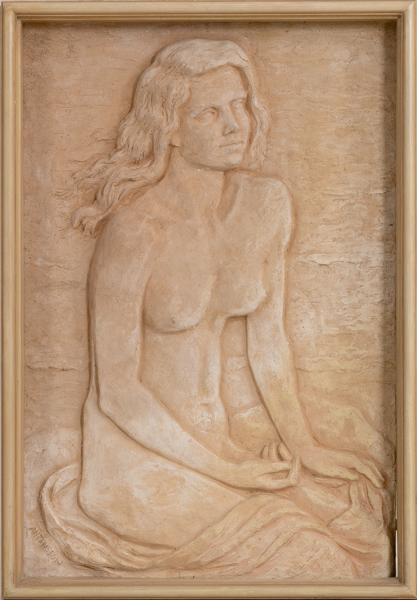 OSCAR ANTONSSON (1898-1960), väggrelief, lergods, signerad