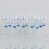 JACKIE LYND, glasservis, 34 del, glas, "Blå herrgård", Christineholm, Fyrklövern