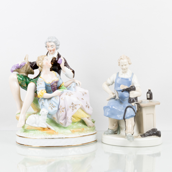FIGURINER, 2 st, porslin, Tyskland, 1900-tal