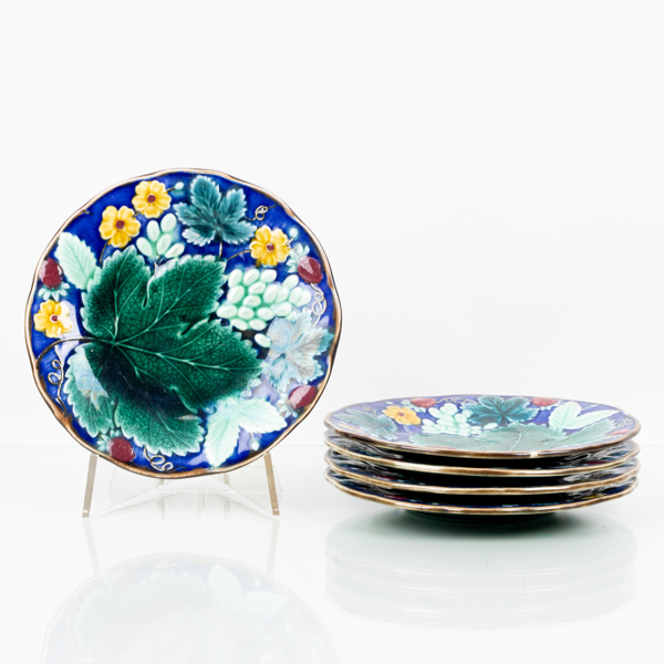 FAT, 5 st, majolika, Gustavsberg, 1800-/1900-tal