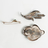 BROSCHER, 3 st, silver, 1900-talets första hälft 