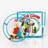 LEKSAK, metall och textil, "Circus clown", Roly Poly wind up, 1900-talets mitt