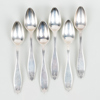 KAFFESKEDAR, 6 st, silver, LJB 1855, tot vikt ca 100 g