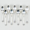 KAFFESKEDAR, 9 st, silver, 1946, tot vikt ca 190 g