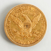 MYNT, 21,6 k guld, five dollars, United States of America, vikt ca 8,4 g