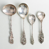 SKEDAR, 4 st, silver, 1900-tal, tot vikt ca 80 g