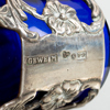 SALTKAR, 4 st, silver och glas, 1900-talets första hälft, tot vikt exkl glasinsats ca 60 g