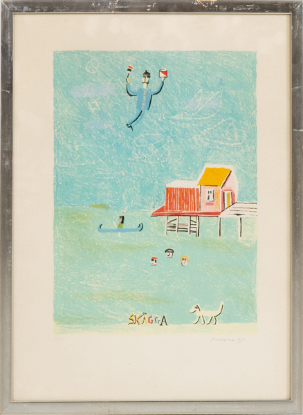MADELEINE PYK (född 1934), färglitografi, signerad och numrerad 4/250