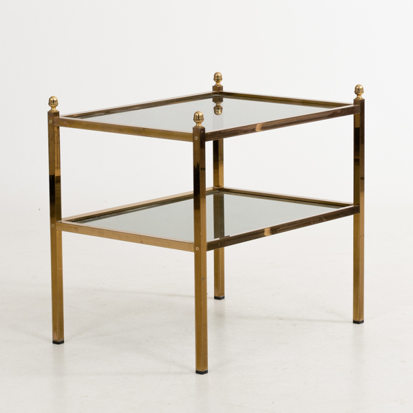 SIDOBORD, mässing och glas, 1900-talets andra hälft