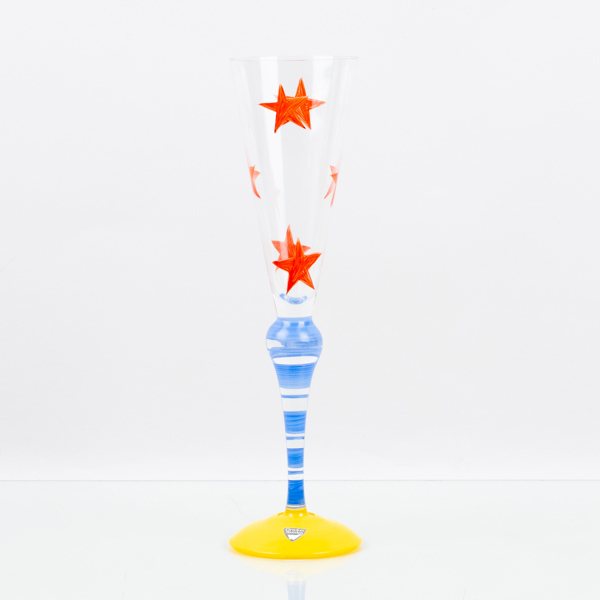 ANNE NILSSON, champagnestrut, glas, "Clown", Orrefors
