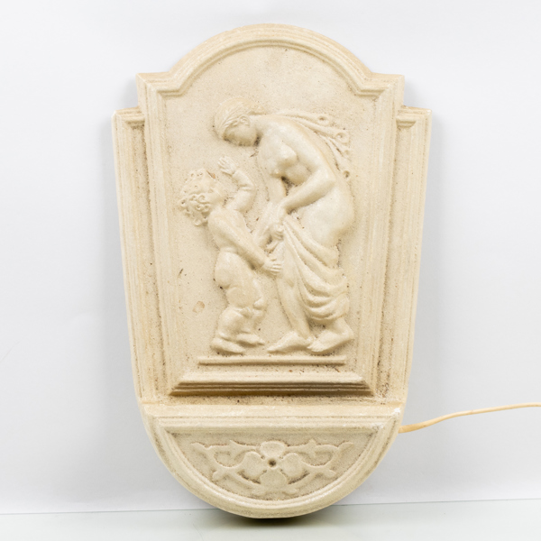 VÄGGLAMPA, keramik, 1900-talets första hälft