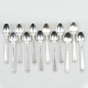KAFFESKEDAR, 12 st, silver, GAB, 1990, tot vikt ca 185 g