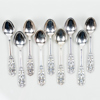 KAFFESKEDAR, 9 st, silver, "Dala", GAB, 1994, tot vikt ca 120 g