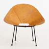 STOL, plywood och lackerad metall, Descon, 1900-talets mitt